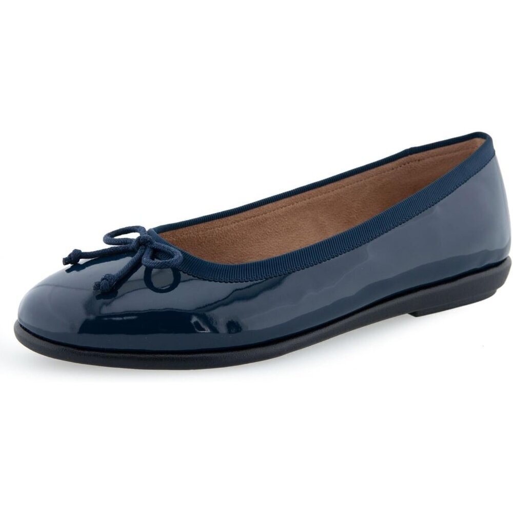 Aerosoles Women Blk Pat Pu Synthetic Polyurethane Closed Slip On Ballet Flat
